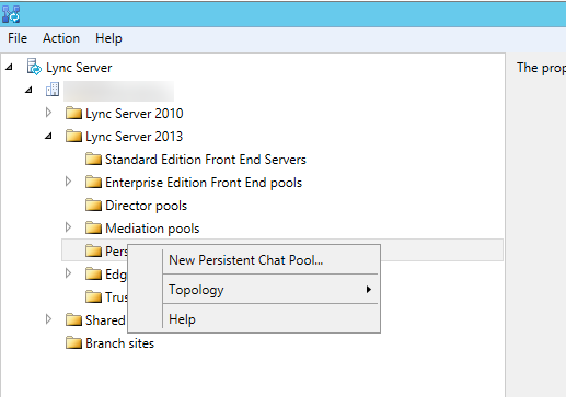 Create new persistent chat pool