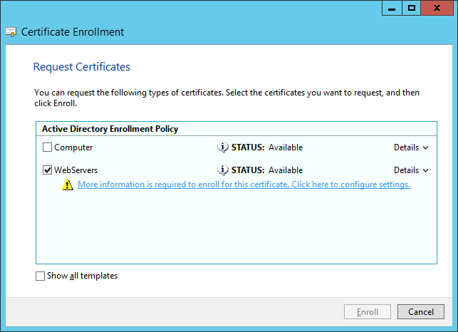 Certificate Enrollment - Request Certificates