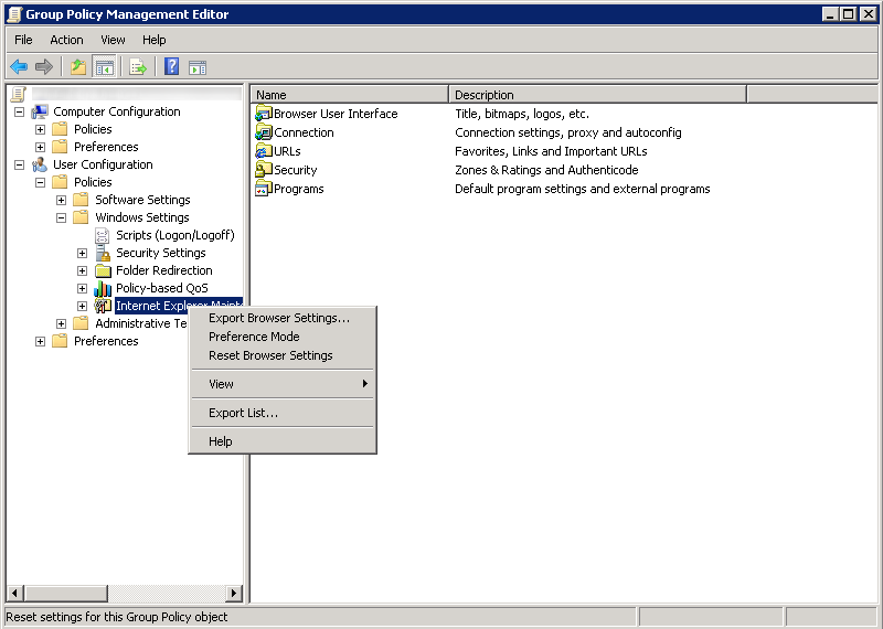 Reset Group Policy Vista Default