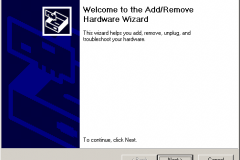 Windows 2000 - AddRemove Hardware Wizard - Welcome