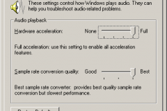 Windows 2000 - Advanced Audio Properties - Performance