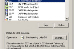 Windows 2000 - Folder Options - File Types