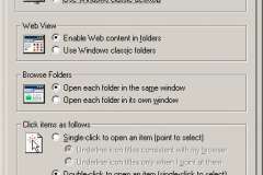 Windows 2000 - Folder Options - General