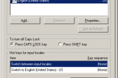 Windows 2000 - Keyboard Properties - Input Locales