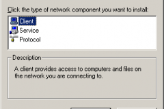 Windows 2000 - Select Network Component Type