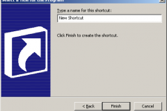 Windows 2000 - Shortcut - Select a Title for the Program