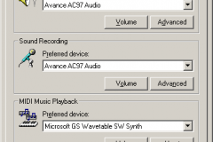 Windows 2000 - Sounds and Multimedia Properties - Audio