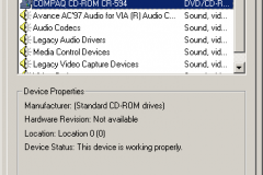 Windows 2000 - Sounds and Multimedia Properties - Hardware