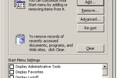 Windows 2000 - Taskbar and Start Menu Properties - Advanced