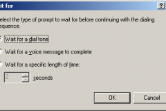 Windows 2000 - Wait for - dialing sequence