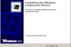 Windows 2000 - Windows Components Wizard - Finish