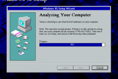 Win95-Windows95SetupWizardAnalyzingYourComputerProgress