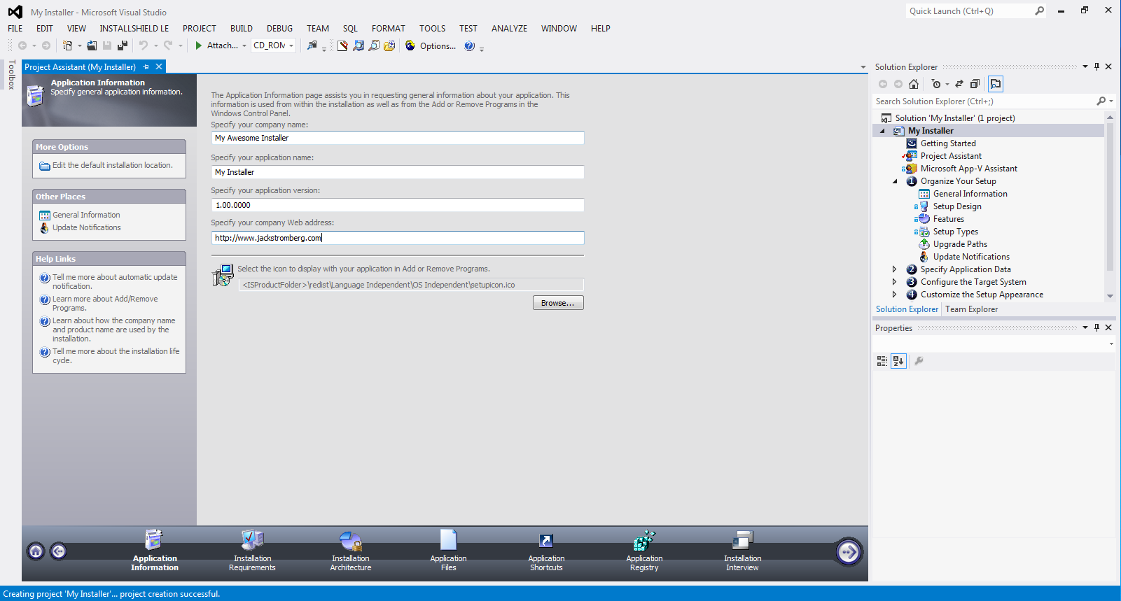 Creating An Installer For Your Application In Visual Studio 12 Jack Stromberg