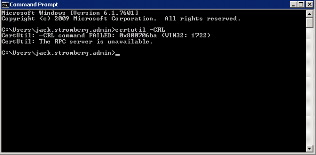 Enterprise PKI - CDP Location #1 Expired - Jack Stromberg
