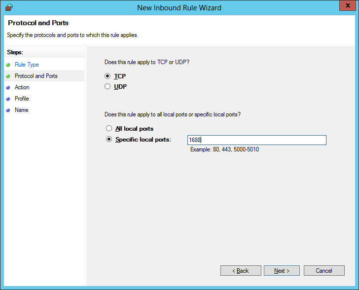 kms client firewall settings