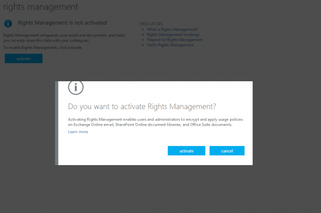 microsoft rights management sharing application