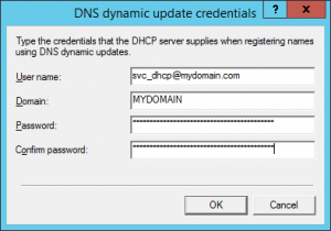 Error: DHCP: Credentials for DNS update should be configured if secure ...