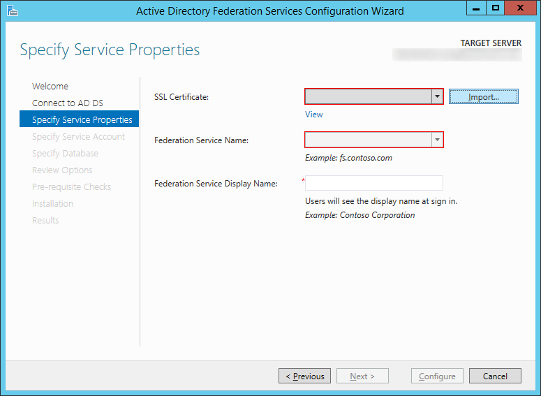 Import properties. Службы Федерации Active Directory. Server 2012 r2 пользователи. ADFS настройка. Windows Server 2012 r2.