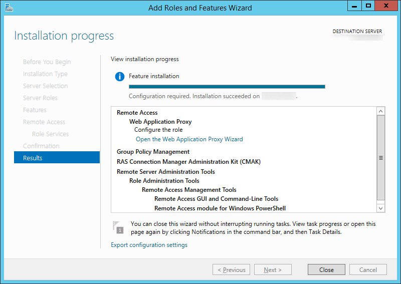 Installation progress. Domain Controller Windows Server 2012 r2. Windows Server 2012 Server role DNS. Active Directory для Windows POWERSHELL нет. Add roles and features.