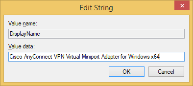 HKEY_LOCAL_MACHINE-System-CurrentControlSet-Services-vpnva - DisplayName - Cisco AnyConnect VPN Virtual Miniport Adapter for Windows x64