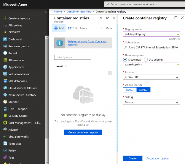 Deploying Drupal on an Azure App Service Linux Docker Container - Jack ...