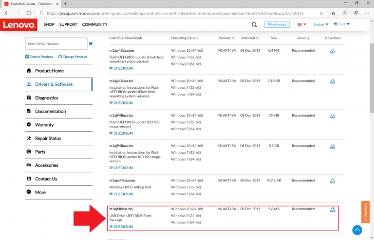 Y540 BIOS RECOVERY MODE FLASH BIOS FROM USB IN LENOVO visual data 4
